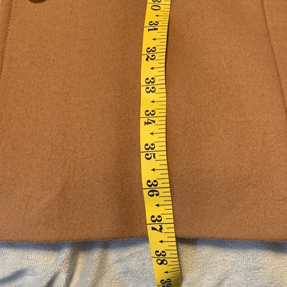 Lands end wool tan camel midi dress coat overcoat plus size 20w church neutral - Picture 11 of 11